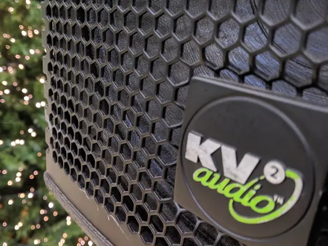 Close-up of a professional loudspeaker